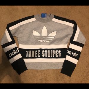 Adidas original Three stripes cropped sweatshirt
